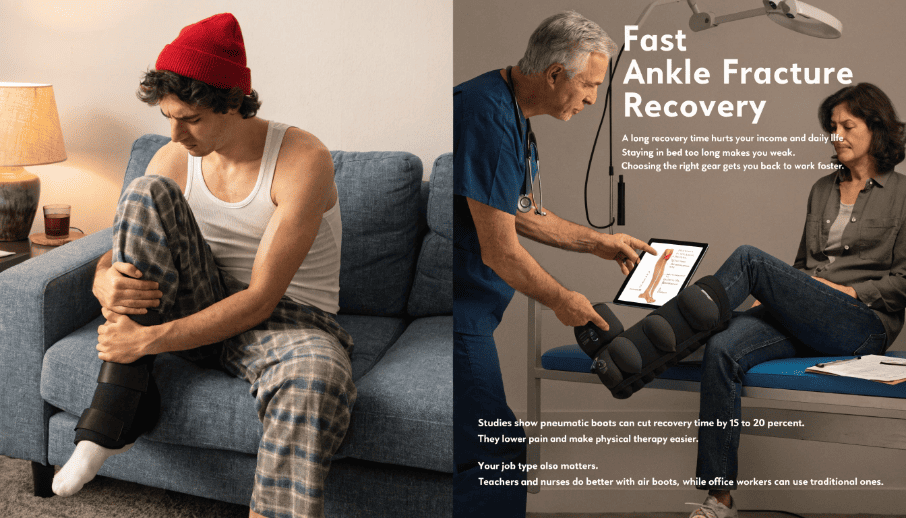 fast ankle fracture recovery with walking boot