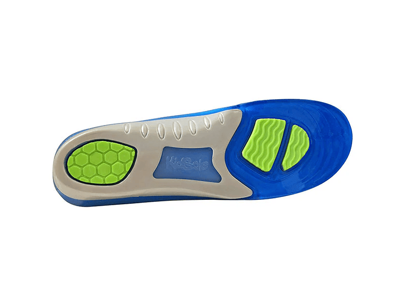 Gel insole pads showing targeted cushioning zones