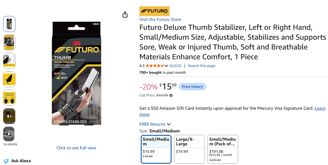 FUTURO Sport Adjustable Wrist Support product image