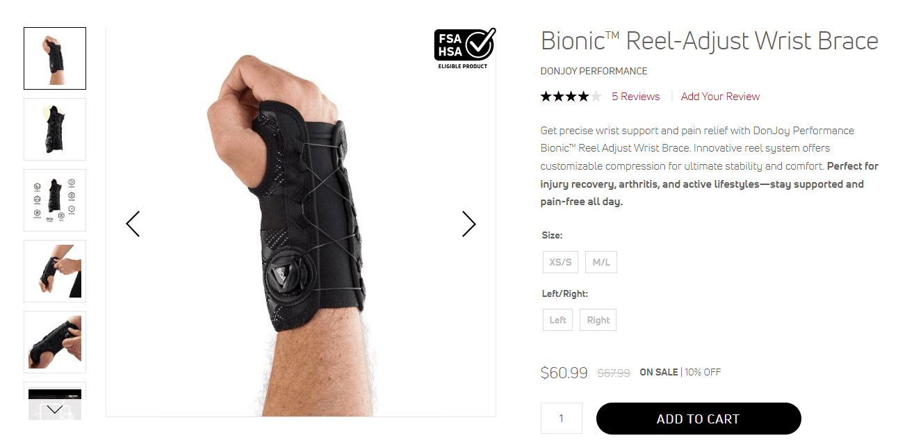 DonJoy Performance Bionic Wrist Brace product image
