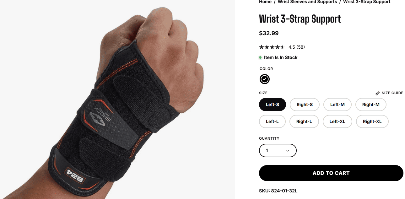 Shock Doctor Wrist Sleeve-Wrap Support product image