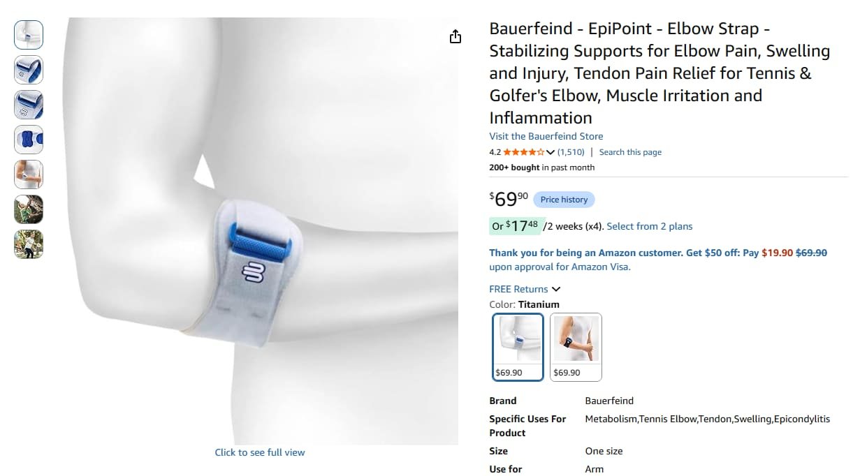 Bauerfeind elbow compression sleeve medical grade Germany
