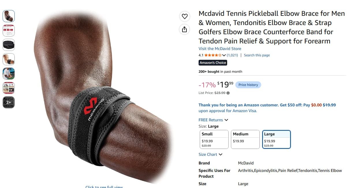 McDavid elbow compression sleeve sports protection HexPad