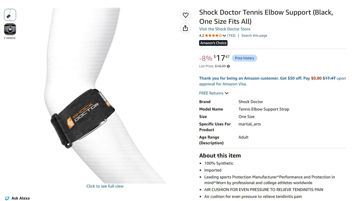 Shock Doctor elbow compression sleeve baseball tennis